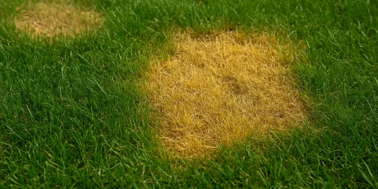 solving yellow patches on lawn