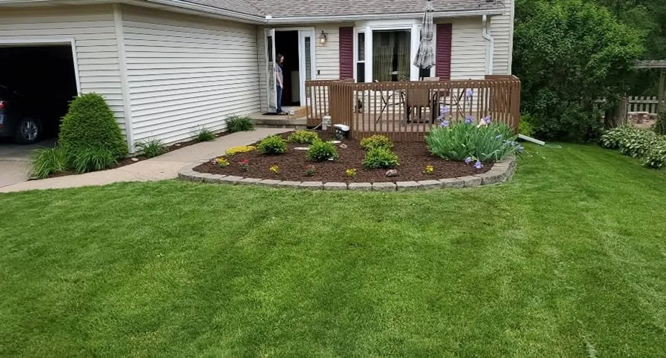 Existing property before the paver walkway design concept